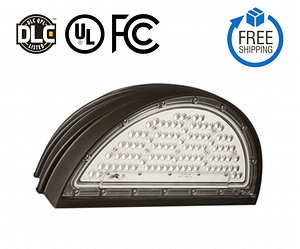 LED Wall Pack, Half Round - 45W